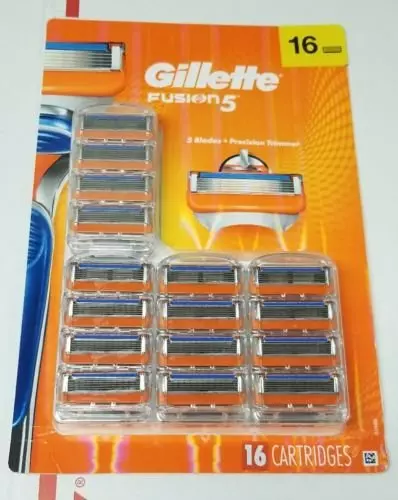 Gillette Fusion5 Regular Razor Blades, Fits Power, 16 Cartridges