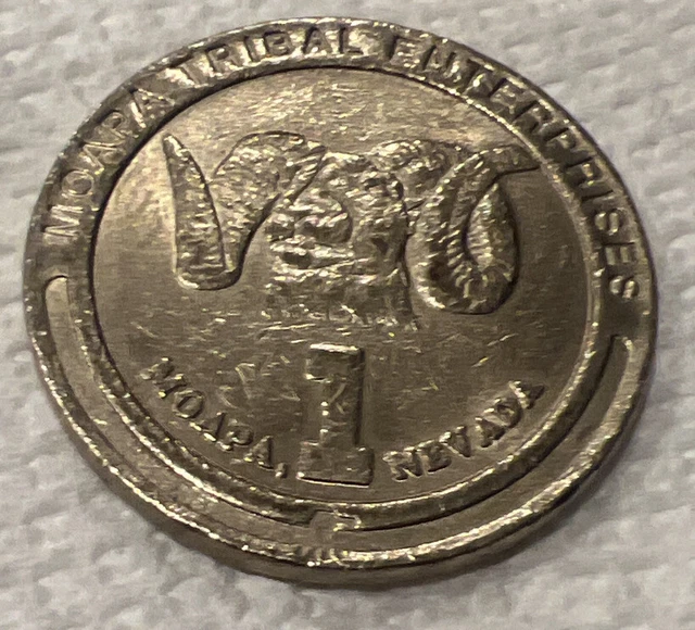 vintage Moapa Tribal Enterprises Gaming Token $1 Dollar coin , Moapa Neveda