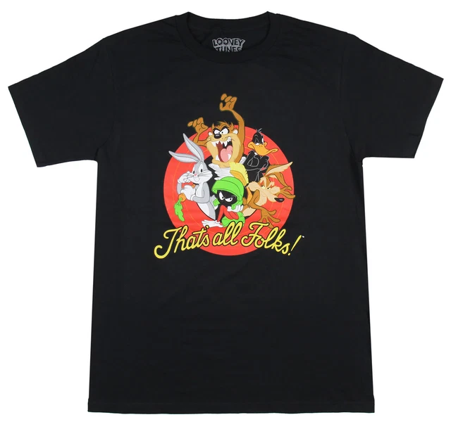 LOONEY TUNES BUGS Bunny That s All Folks Graphic T Shirt White Men 
