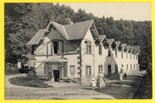 CPA 61 - BAGNOLES de l'ORNE Thermalisme PAVILLON GONDONNIERE BAINS et PISCINE