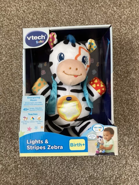 VTECH LIGHTS AND Stripes Zebra Baby Toy Sensory Toy.Excellent Condition. Boxed. 9.95 PicClick UK