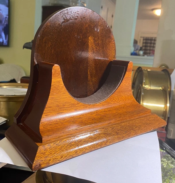 MAHOGANY STAND FOR ST OR CHELSEA Ships SHIP CLOCK 5 “ Diameter. MAHOGANY STAND FOR ST OR CHELSEA Ships SHIP CLOCK 5 “ Diameter.