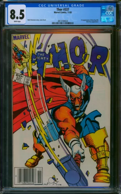 Thor #337 ❄️ CGC 8.5 WHITE PG + NEWSSTAND ❄️ 1st Beta Ray Bill Marvel Comic 1983