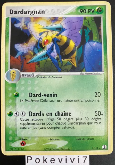 Carte Pokemon DARDARGNAN 1/112 Holo Bloc EX Rouge Feu Vert Feuille FR