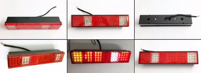 2x Rear Tail LED Lights - 24V, 46 LED, Fit DAF, Renault, MAN, Scania, Iveco, Volvo Trucks