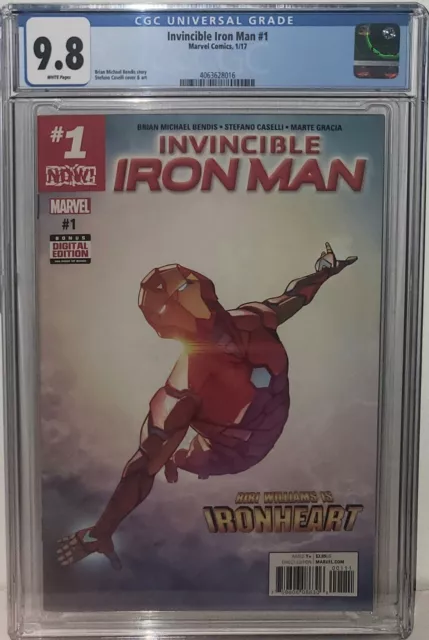 Invincible Iron Man 1 Cgc 9.8 1St Print Riri Williams 1St Solo Series! Ironheart