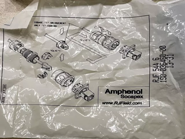 Amphenol Socapex RJF 544 6, 190-036460 13-31 (lot of 7)