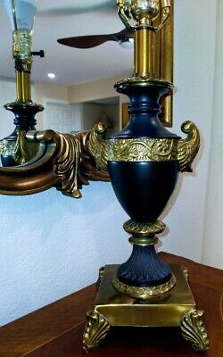Neo Classical French Style Table Cast Metal Lamp Trophy Urn  25" Tall