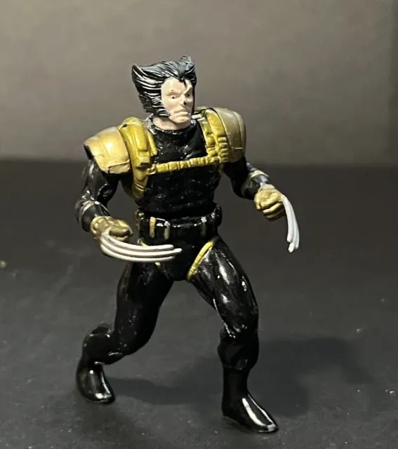 Marvel X-Men Steel Mutants 1994 Toy Biz Spy Wolverine Gold & Black Figure
