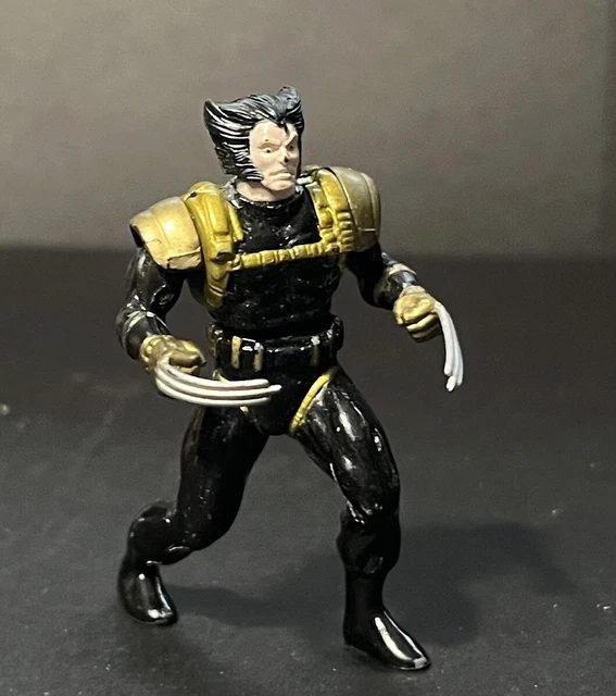 Marvel X-Men Steel Mutants 1994 Toy Biz Spy Wolverine Gold & Black Figure
