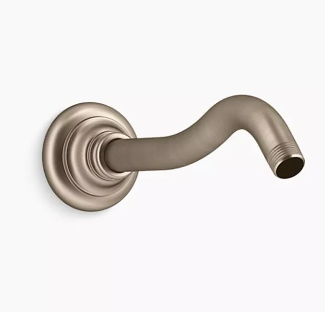 Brazo y brida de ducha artefactos KOHLER, bronce cepillado vibrante, K-72775-BV