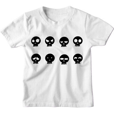 Death Skull Faces Kids Boys Girls T-Shirt | Screen Printed
