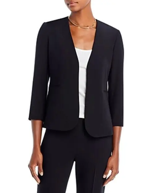 Theory Women's Lindraya Admiral Crepe Blazer Black Admiral Crepe, US 8