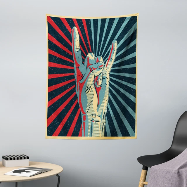 La musique Tapisserie Rock 'n' Roll Geste de la main