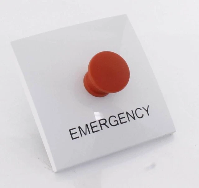 Piastra pulsante di emergenza bianca
