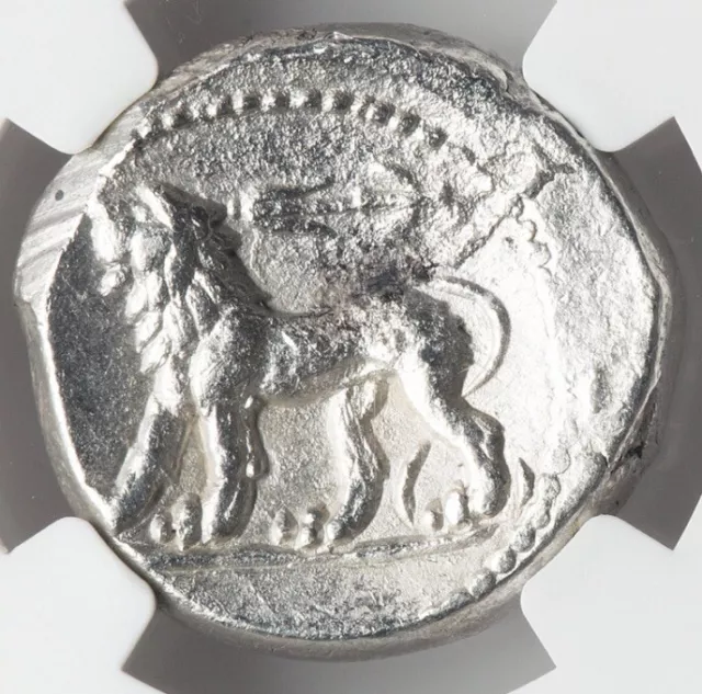 NGC Ch XF Seleucus I Nicator SELEUCID KINGDOM 312-281 BC, Stater Silve Lion Coin