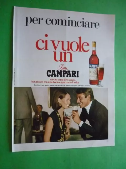 Bitter Campari L'Aperitivo 1973 Advertising 1 Page Original Vintage