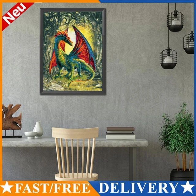 Full Cross Stitch Dragon Animal Embroidery Cotton Thread DIY 11CT Needlework Kit