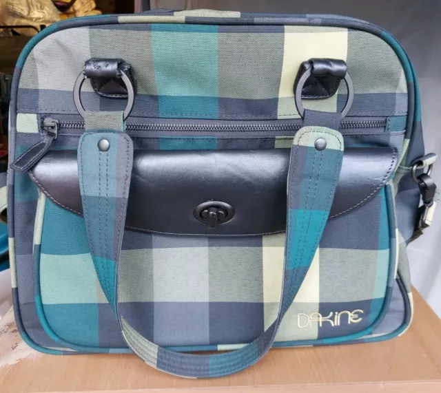 Ladies Dakine Shoulder Bag Strap Check Turquoise Mix