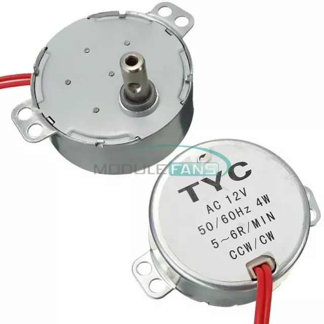 Pro TYC 50 AC 12V 4W 50/60Hz Synchronous Motor 5/6RPM CW CCW Microwave Turntable