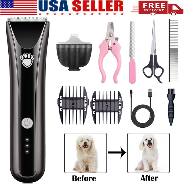 Pet Dog Cat Clippers Grooming Hair Trimmer Groomer Shaver Razor Quiet Clipper