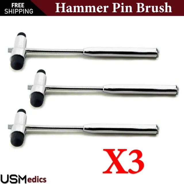 Neurological Hammer Pin With Brush Medical Diagnostic Surgical Lab Instruments