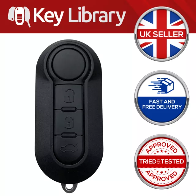 3 Button Remote Car Key Fob 433Mhz Delphi BSI For Fiat 500 Grande Punto Doblo