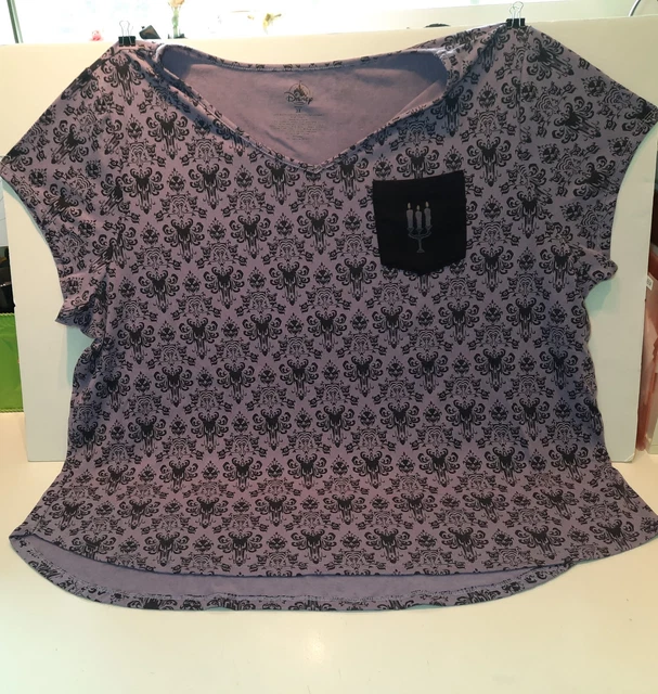 Disney Haunted Mansion wallpaper pattern shirt monster face 3x 3XL plus size