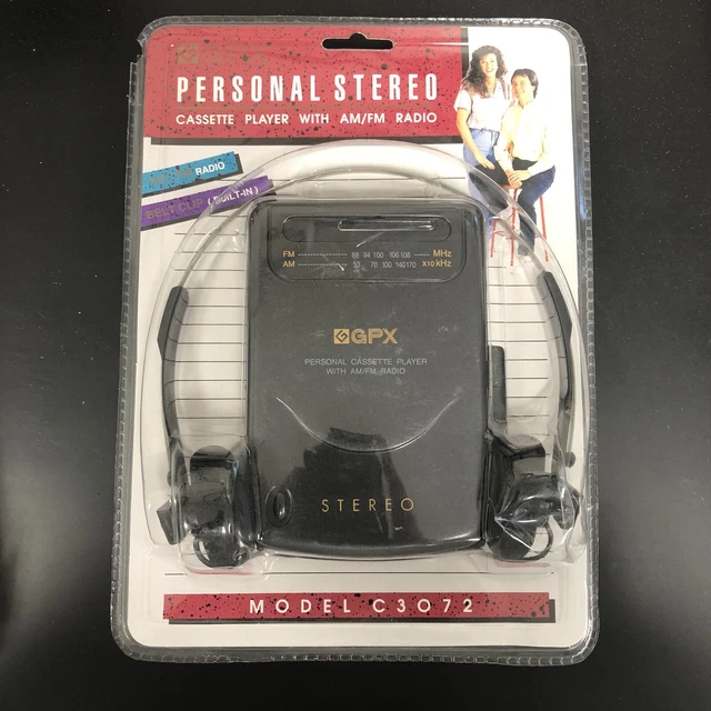 VINTAGE GPX PERSONAL Stereo Cassette Player AM/FM Radio Model C3072 NIB