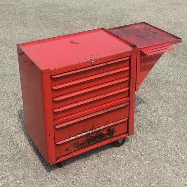 MBC? 6DRAWER ROLLING Red Tool w/ Side Tray toolbox chest