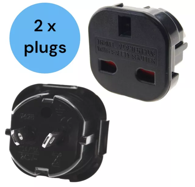 UK To US Plug Adaptor Flat Travel Adapter For USA Canada Mexico Thailand 2 Pack