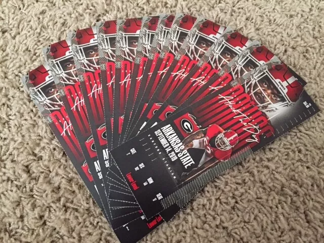 UGA Georgia Bulldogs vs. Arkansas State Red Wolves Ticket Stub from 9/14/19