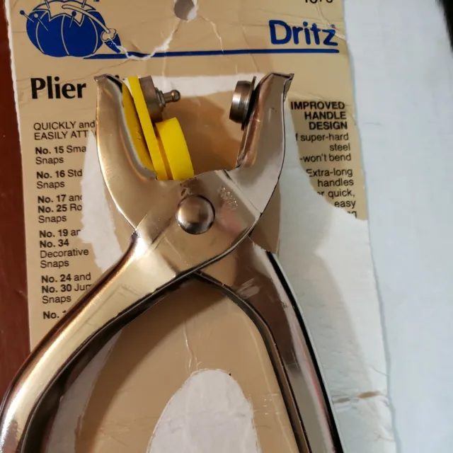 Alicates y ojales vintage Dritz de alta resistencia aplica broches y ojales con broches variados