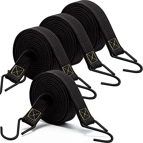 Tendeurs Elastique avec Crochets Lot de 4 Cordons élastiques Plats Longs 200 ...