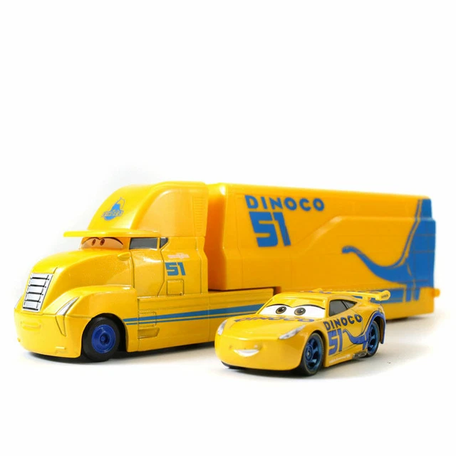 DISNEY PIXAR CARS 3 Dinoco Cruz & Hauler Truck Diecast Metal Toys Car
