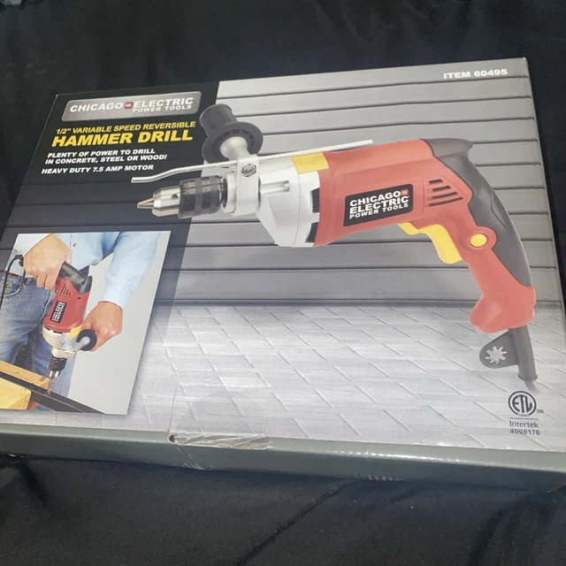 CHICAGO ELECTRIC POWER Tools 1/2 In. 7.5A Reversible Variable Speed