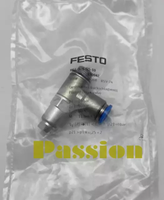 1PCS  NEW FOR FESTO HGL-1/4-QS-10 530042 Check valve