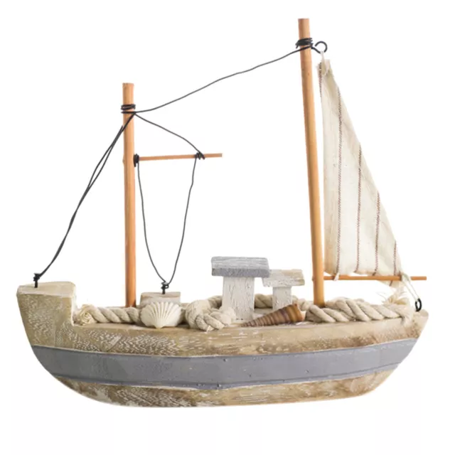 Modelo de barco de pesca artístico de madera de calidad