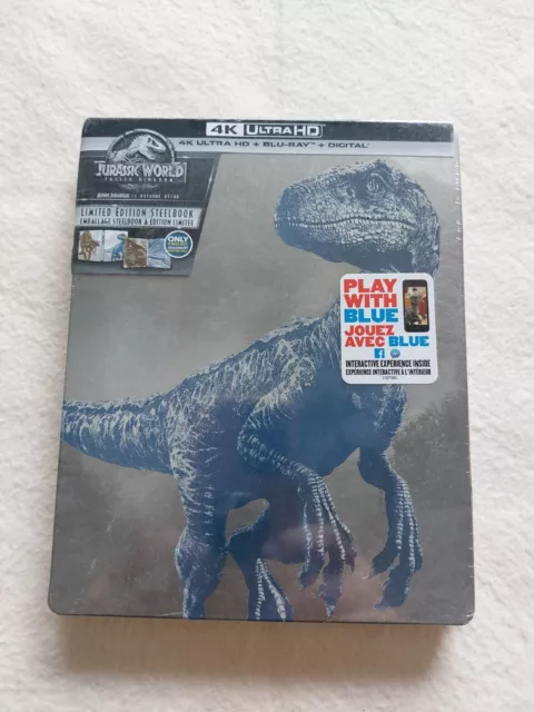 Jurassic World Fallen Kingdom 4K Ultra HD + Blu Ray + Digital Best Buy Steelbook