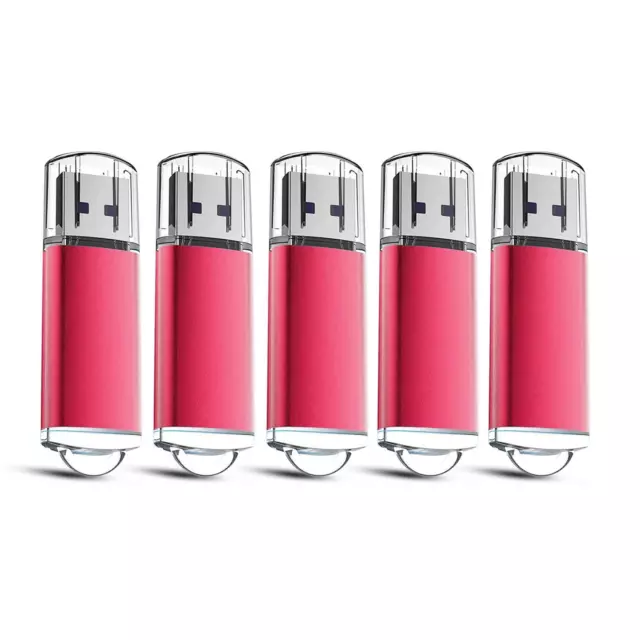 5x USB Stick 2.0 Rot Speicherstick 1GB 2GB 4GB 8GB 16GB 32GB 64GB 5er Set 5x