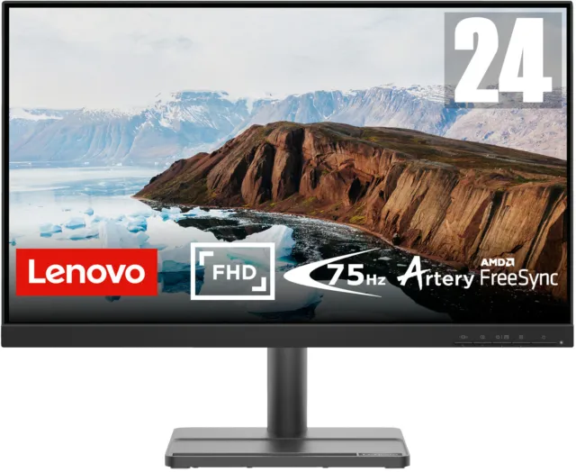 LENOVO L24e-30  23,8 Zoll Full-HD Monitor (6 ms Reaktionszeit, 75 Hz)