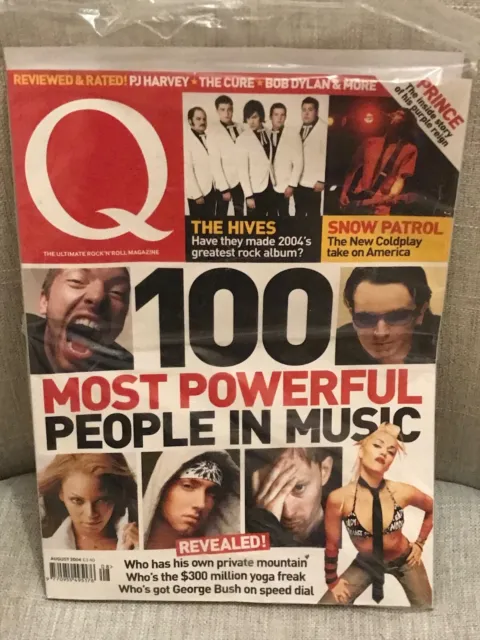 Q Magazine #217 August  2004 Prince The Hives Snow Patrol Cure Dylan Sealed