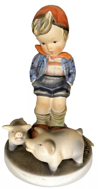 Vintage Hummel Figurine “Farm Boy” Boy With Pigs #66 TMK 5 Goebel W. Germany