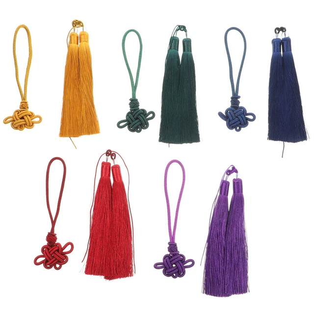 5Pcs Chinese Tassel Multi-functional Car Hanging Ornament Fan Tassel