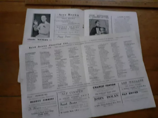1953 The London Entertainer & Concert Artiste variety magicians singers 2