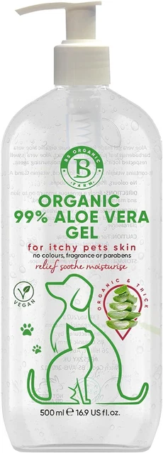 BS ORGANIC FARM Aloe Vera Gel for Dogs Cats itchy dog skin