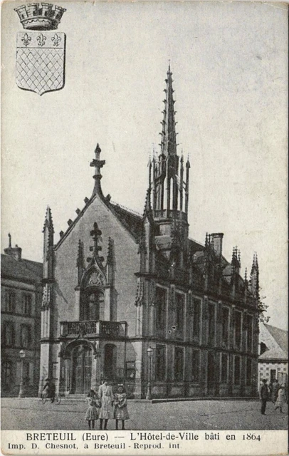 CPA BRETEUIL-L'Hotel de Ville bati in 1804 (28854)