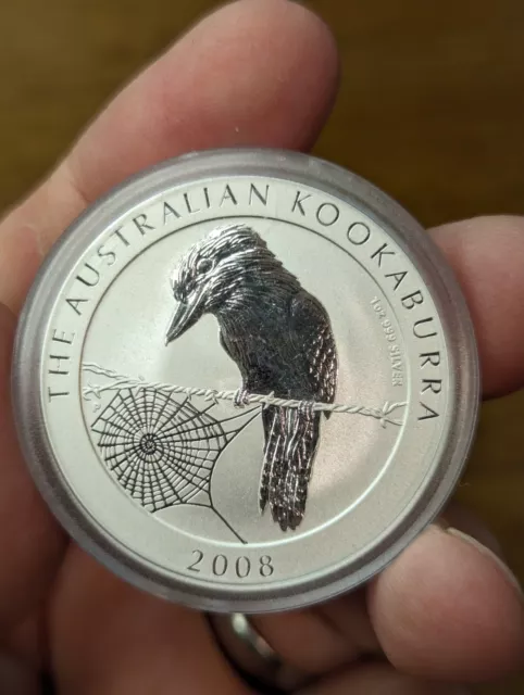 2008 $5 Dollar Australia Kookaburra 1 Oz 999 Silver Coin - #F210