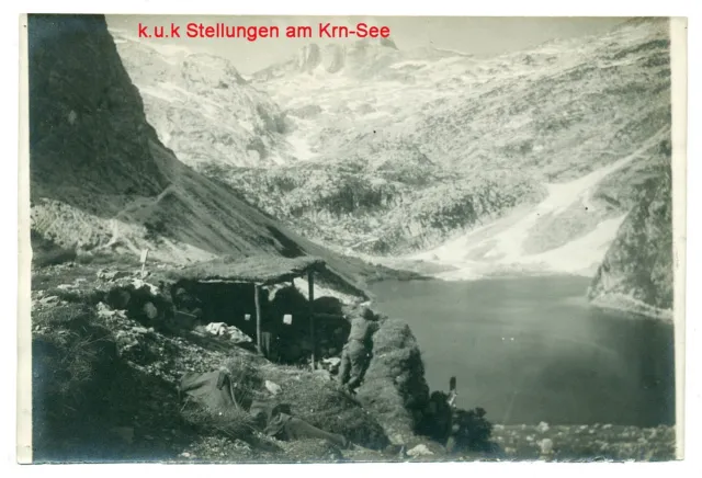 k.u.k Foto Stellungen am Krn-See 1wk ww1 kuk Krnsko jezero Isonzo Italian front