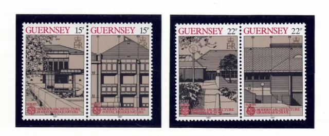 Guernsey 1987 EUROPA Modern Architecture Set of 4 MUH